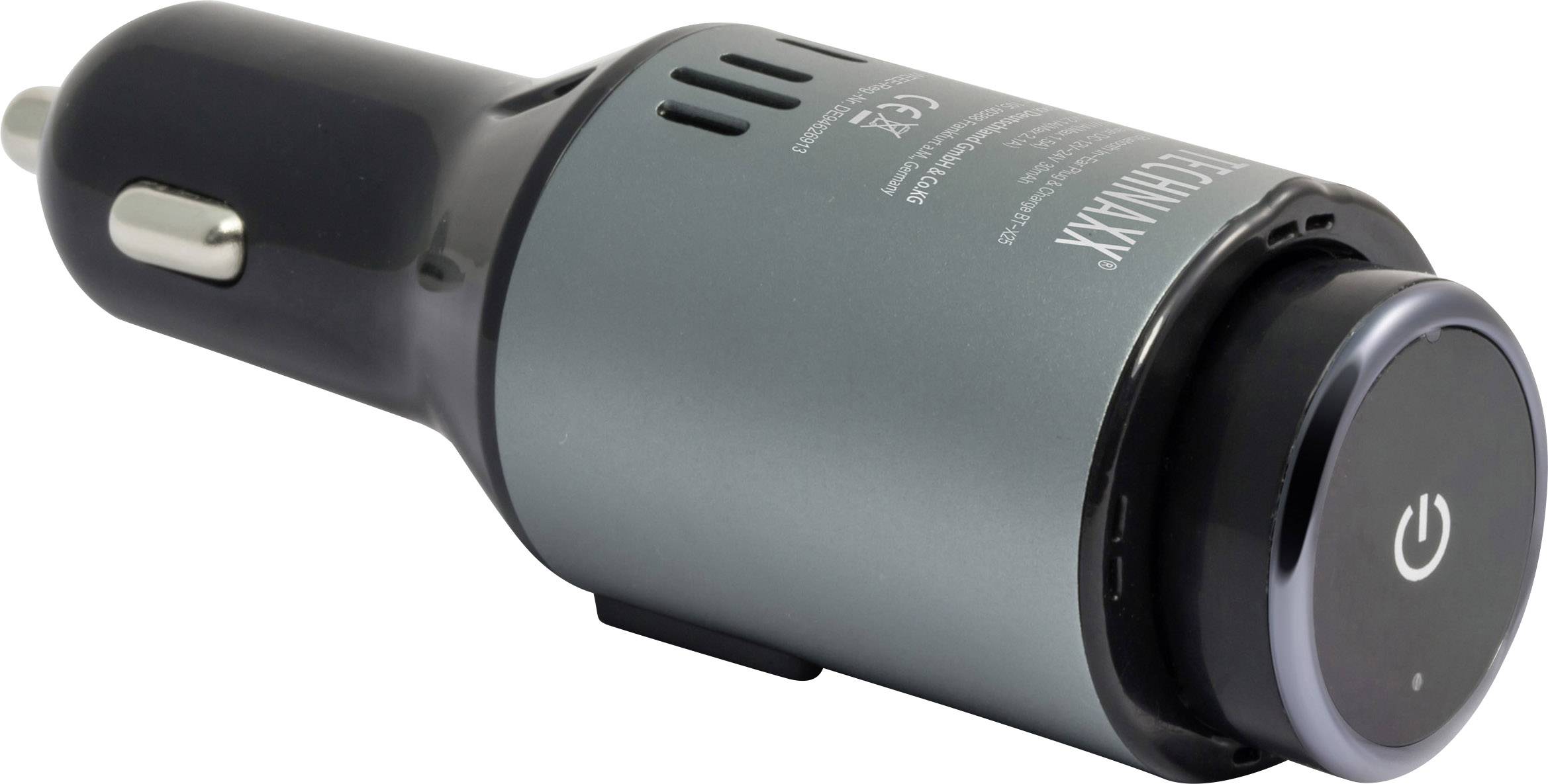 Technaxx BT-X25 Handy In Ear Headset Bluetooth® Stereo Schwarz, Grau Lautstärkeregelung, Batterieladeanzeige, Mikrofon-Stummschaltung