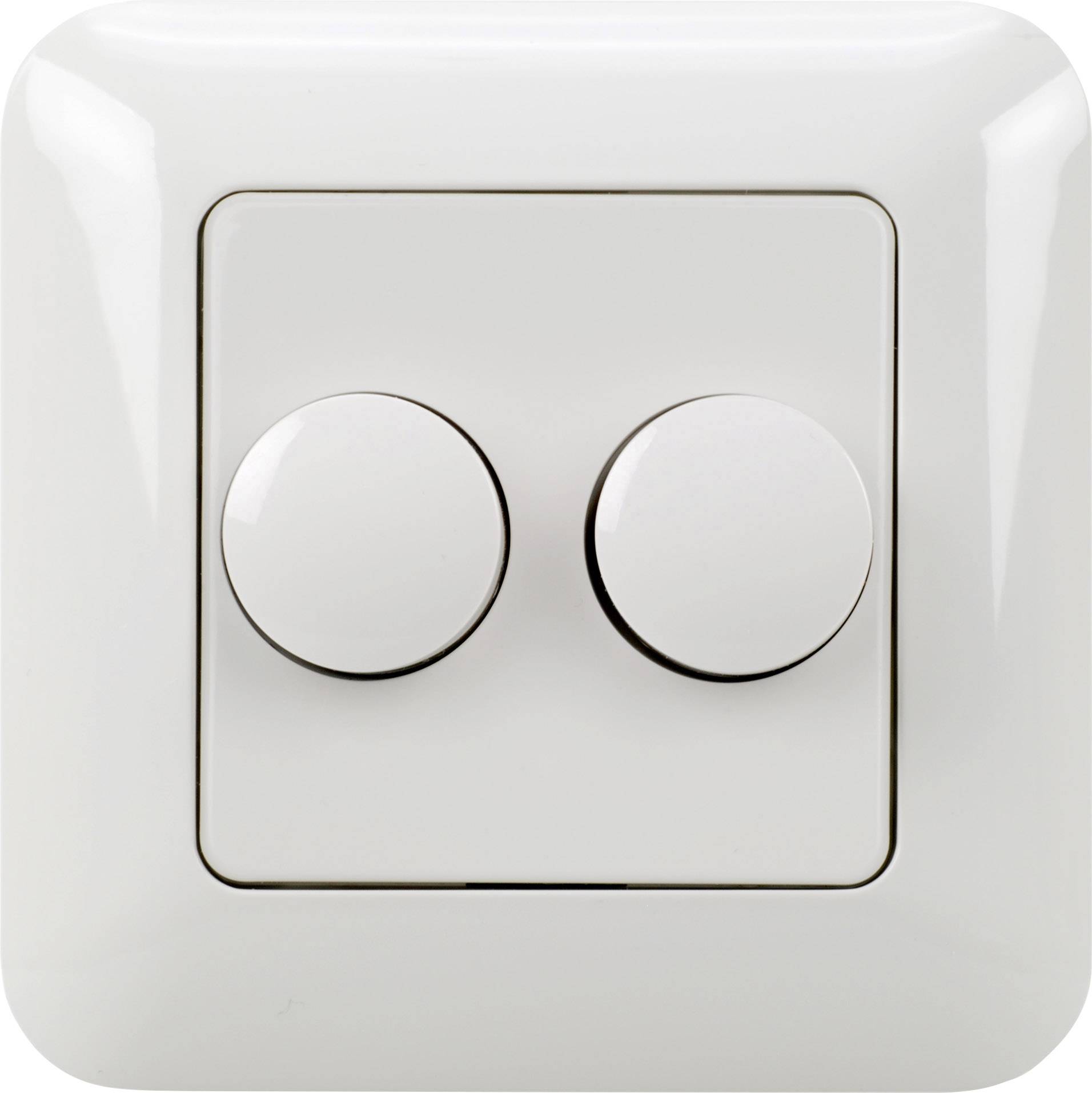 Ehmann 4260c0701 Unterputz Dimmer Geeignet für Leuchtmittel: LED-Lampe, Glühlampe, Halogenlampe Weiß