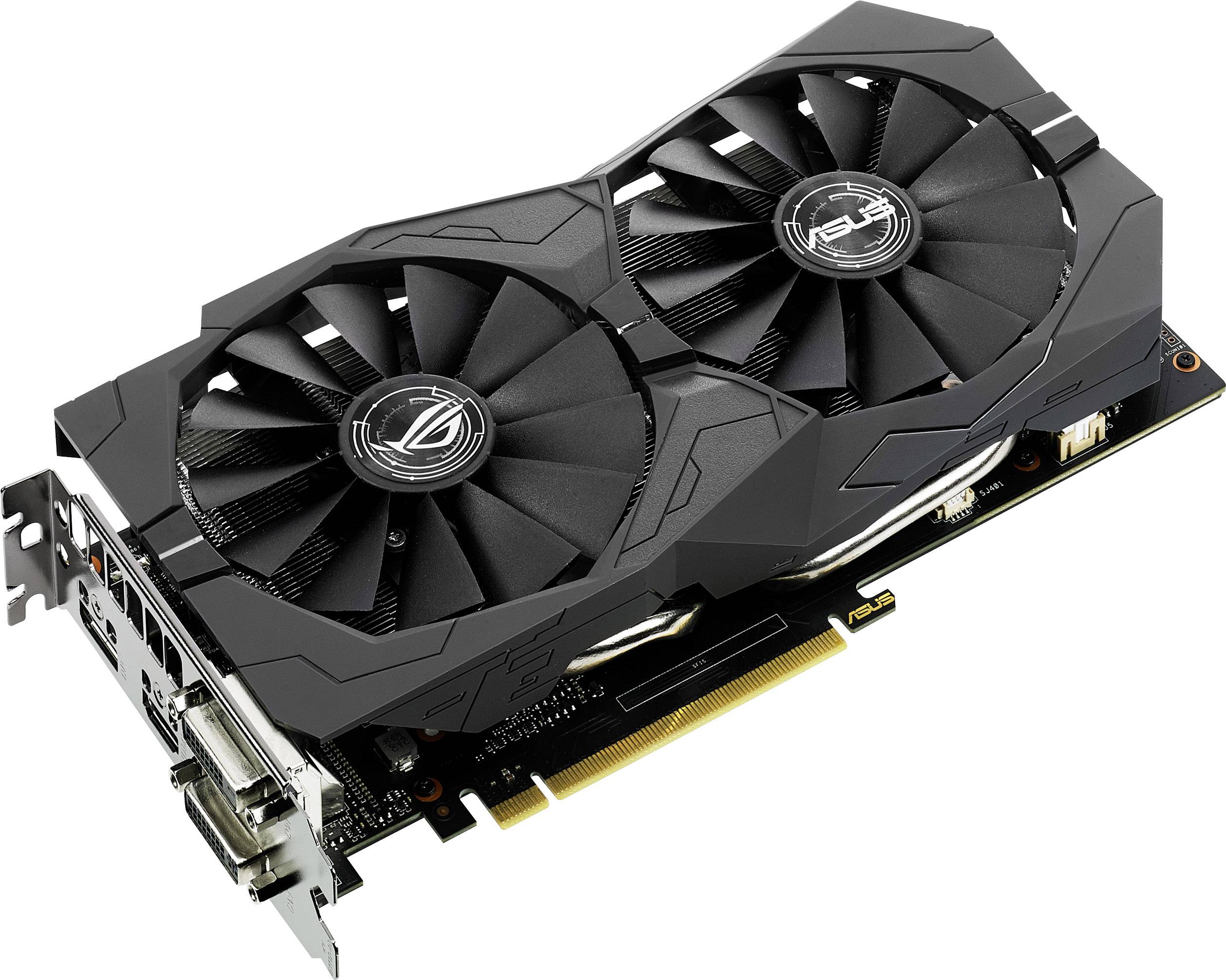 Asus Grafikkarte Nvidia GeForce GTX1050 Ti Strix 4 GB GDDR5-RAM PCIe x16 HDMI®, DVI, DisplayPort