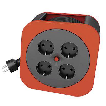 REV 0010012600 Kabeltrommel 10.00 m Schwarz Schutzkontakt-Stecker