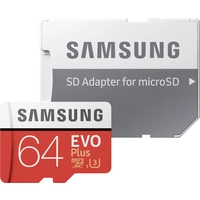 Samsung EVO Plus microSDXC-Karte 64 GB Class 10, UHS-I, UHS-Class 3 inkl. SD-Adapter Samsung EVO Plus microSDXC-Karte 64 GB Class 10, UHS-I, UHS-Class 3 inkl. SD-Adapter