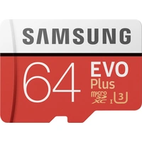 Samsung EVO Plus microSDXC-Karte 64 GB Class 10, UHS-I, UHS-Class 3 inkl. SD-Adapter Samsung EVO Plus microSDXC-Karte 64 GB Class 10, UHS-I, UHS-Class 3 inkl. SD-Adapter