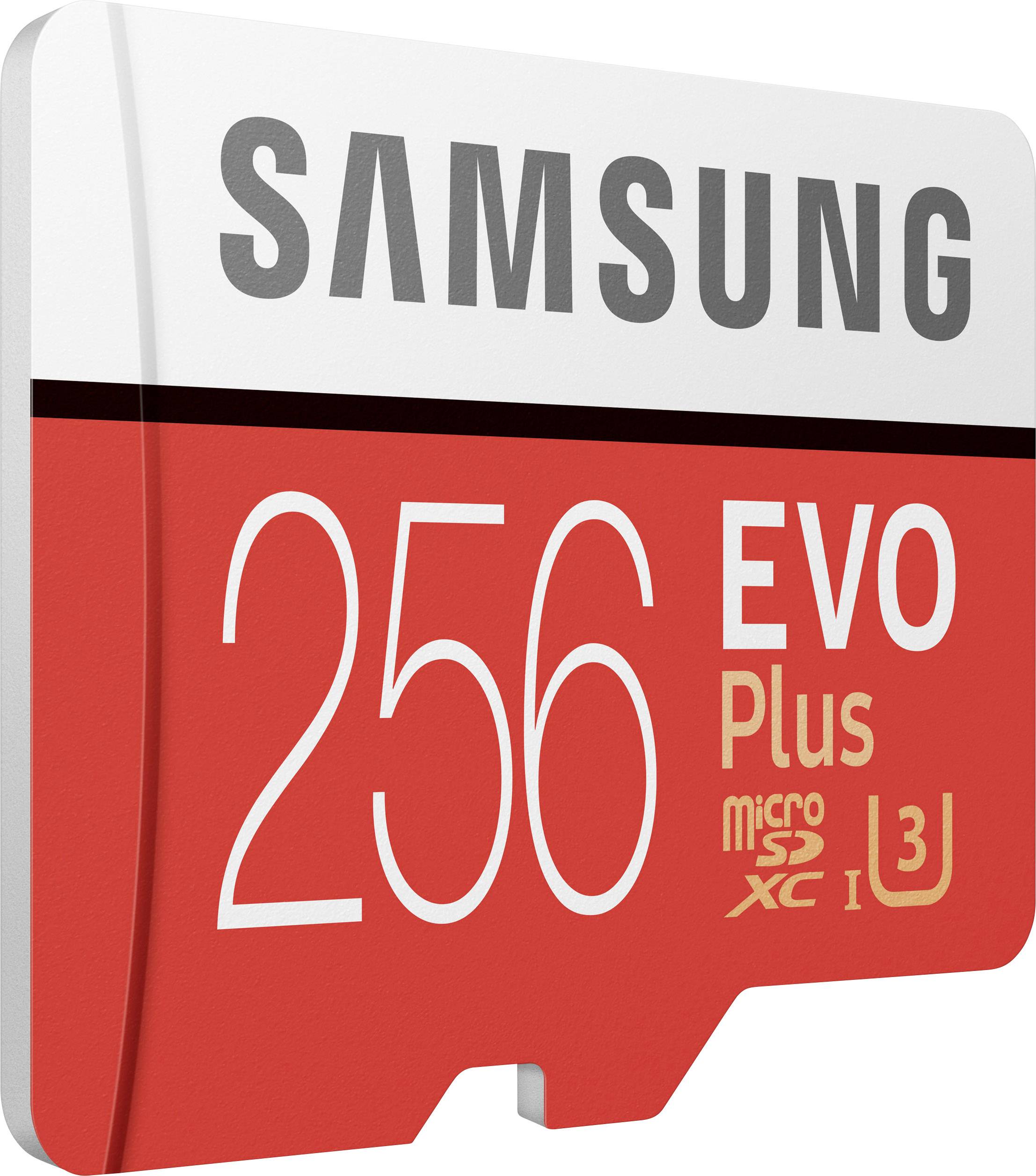 Samsung EVO Plus microSDXC-Karte 256GB Class 10, UHS-I, UHS-Class 3 inkl. SD-Adapter