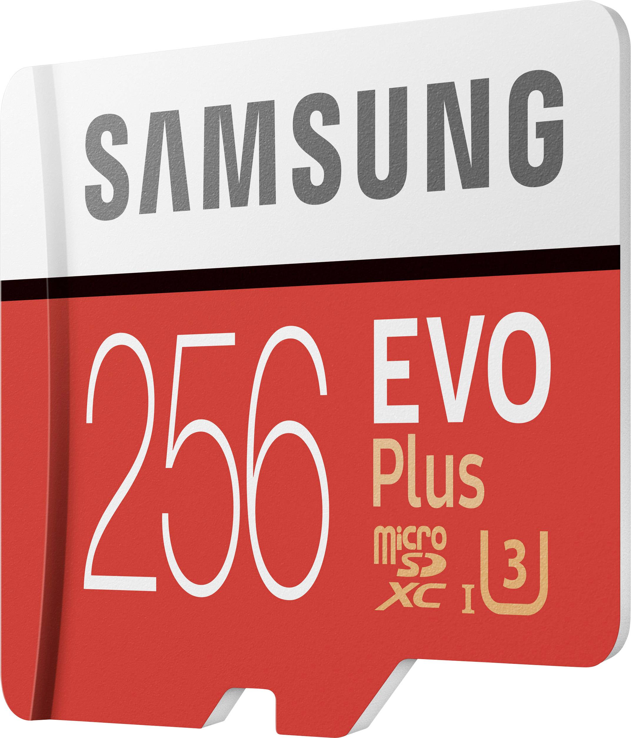 Samsung EVO Plus microSDXC-Karte 256GB Class 10, UHS-I, UHS-Class 3 inkl. SD-Adapter