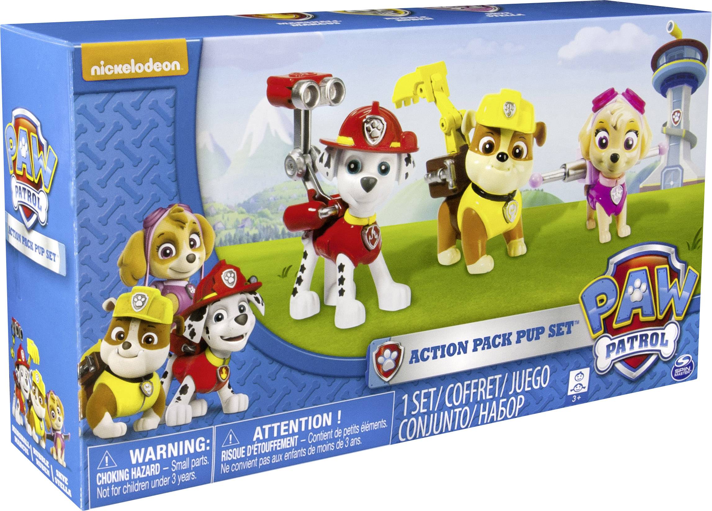 Spin Master - Paw Patrol Action Pack 1, Marshall, Skye und Rubble