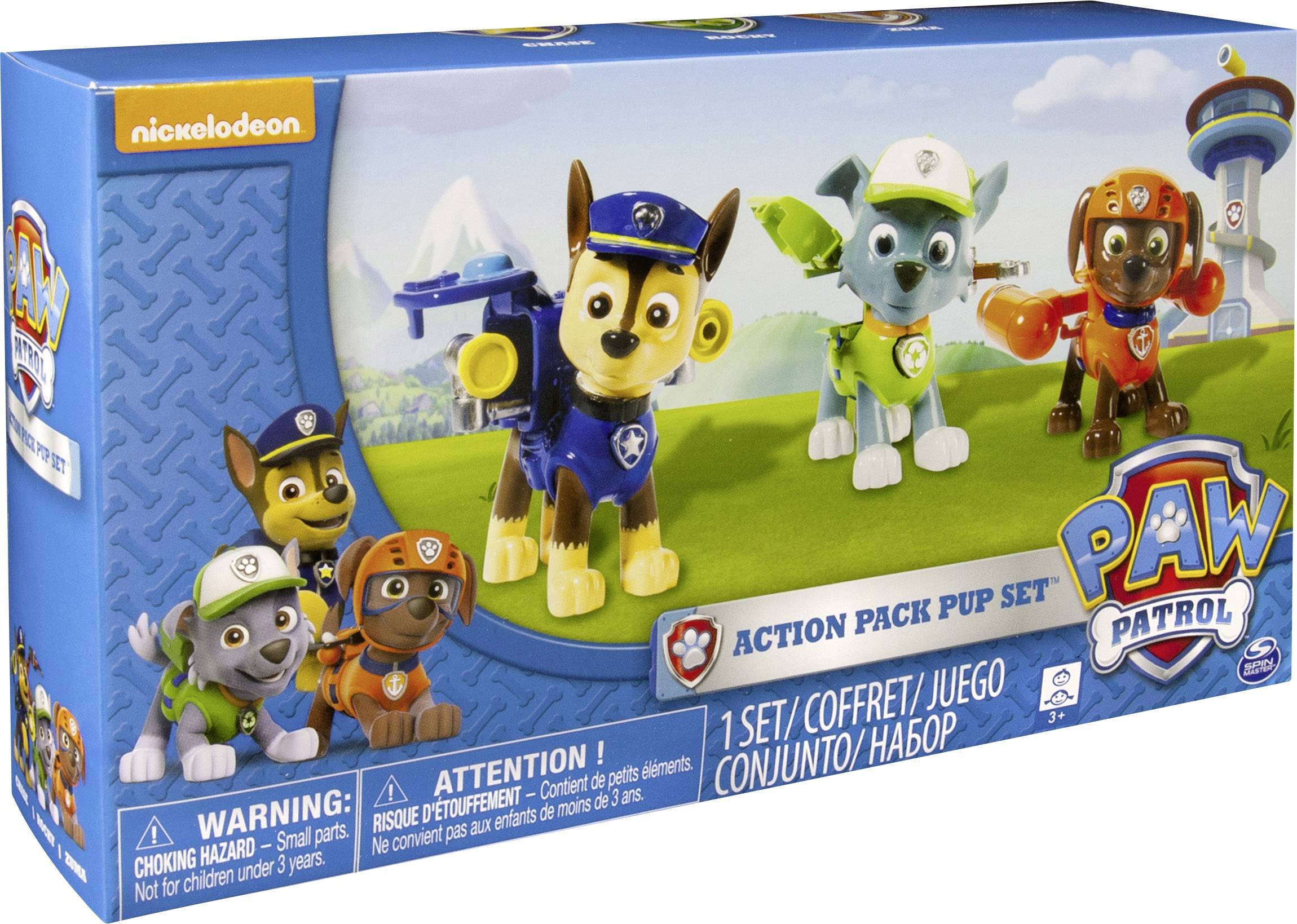 Spin Master - Paw Patrol Action Pack 2, Chase, Rocky und Zuma