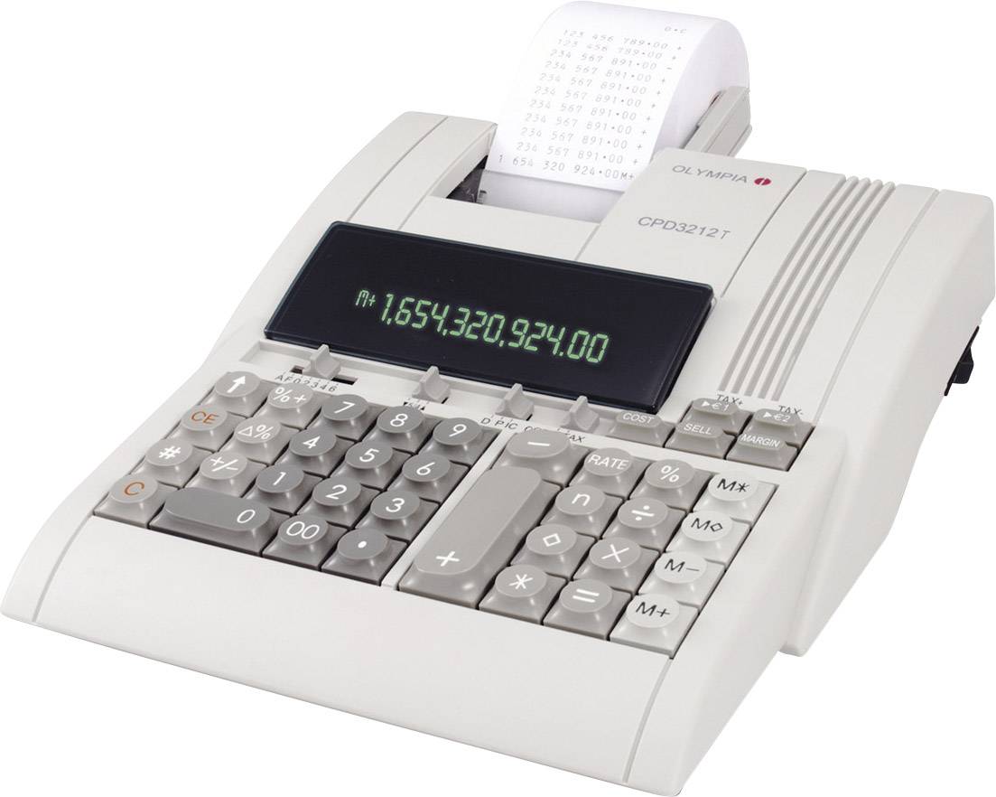Olympia CPD 3212 T, Desktop, Druckrechner, 12 Ziffern, 1 Zeilen