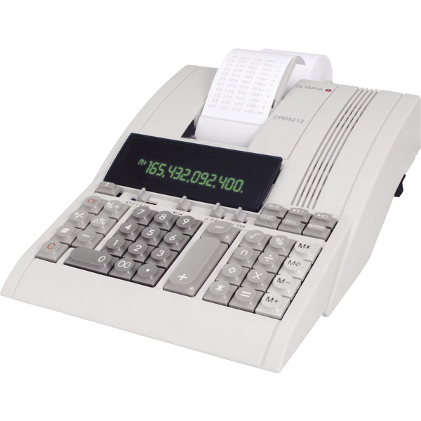 Olympia CPD 5212 Druckender Tischrechner Beige Display (Stellen): 12 netzbetrieben (B x H x T) 218 x 90 x 289mm Olympia CPD 5212 Druckender Tischrechner Beige Display (Stellen): 12 netzbetrieben (B x H x T) 218 x 90 x 289mm