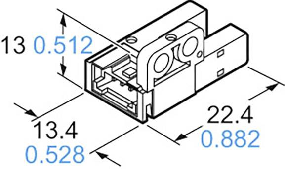 Panasonic Gabel-Lichtschranke PM-R65W-P PM-R65W-P R-Typ hellschaltend, dunkelschaltend 5 - 24 V/DC