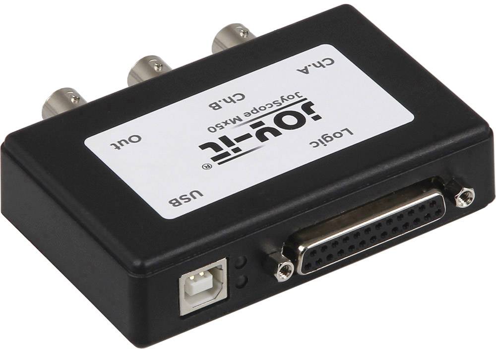 Joy-it JT-ScopeMega50 USB-Oszilloskop 15MHz 2-Kanal, 16-Kanal 8 Bit Digital-Speicher (DSO), Mixed-Signal (MSO), Logic-Analyser