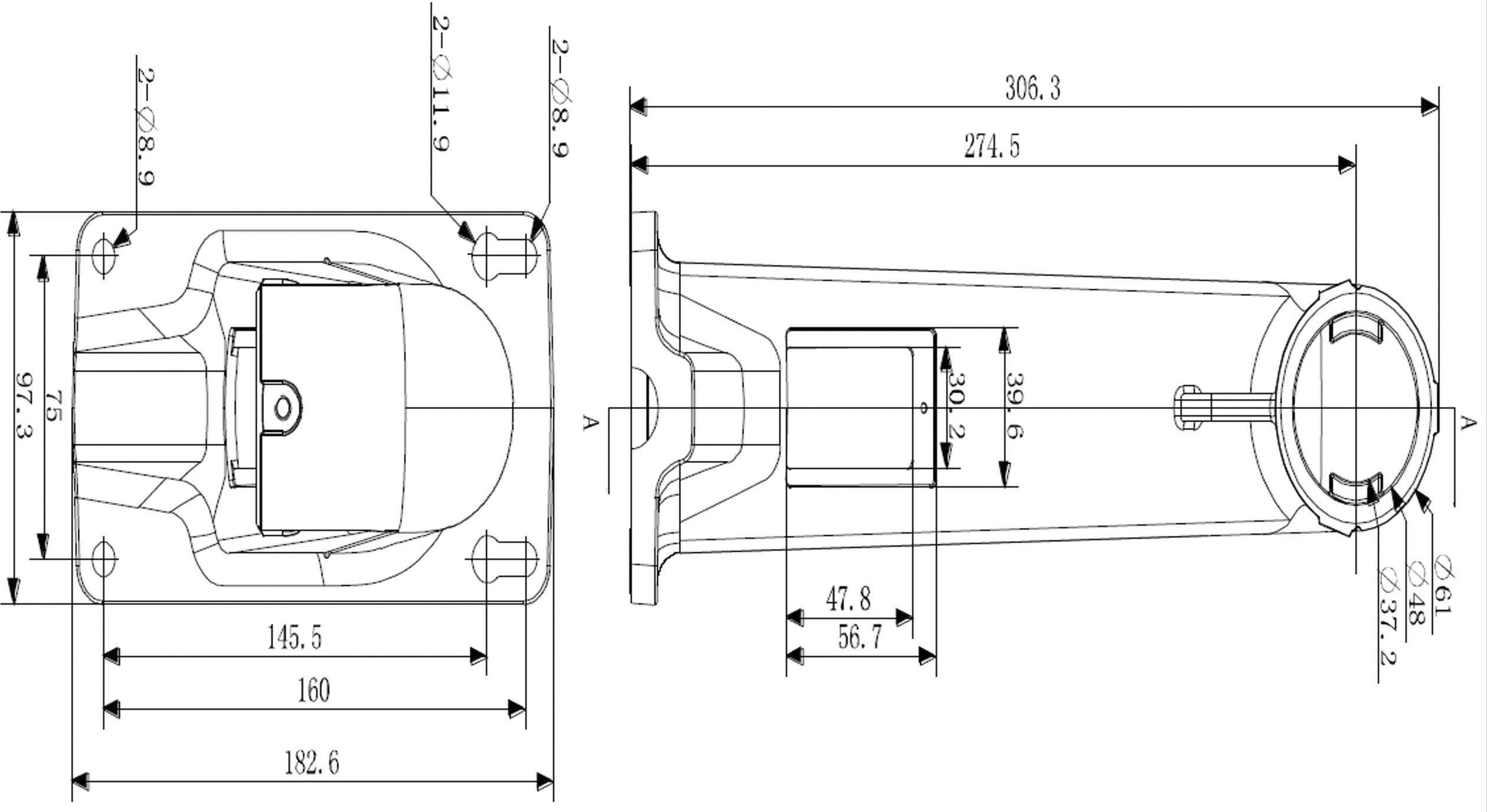 HiWatch DS-1602ZJ Wandhalterung Weiß