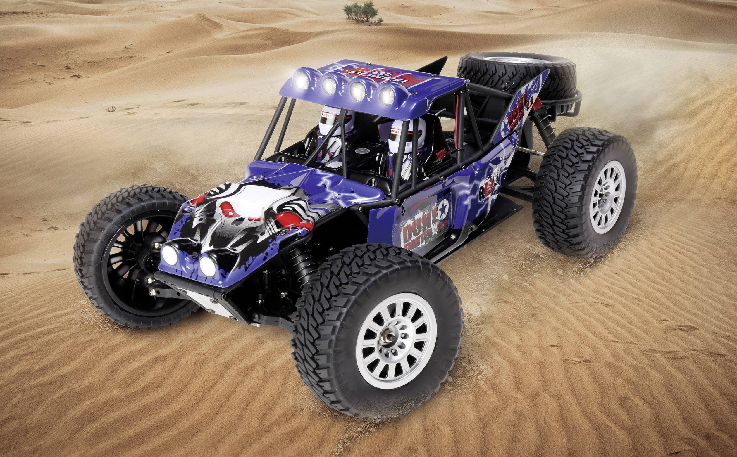 Reely Dune Fighter 2.0 Brushless 1:10 RC Modellauto Elektro Buggy Allradantrieb (4WD) 100% RtR 2,4GHz inkl. Akku, Ladegerät und