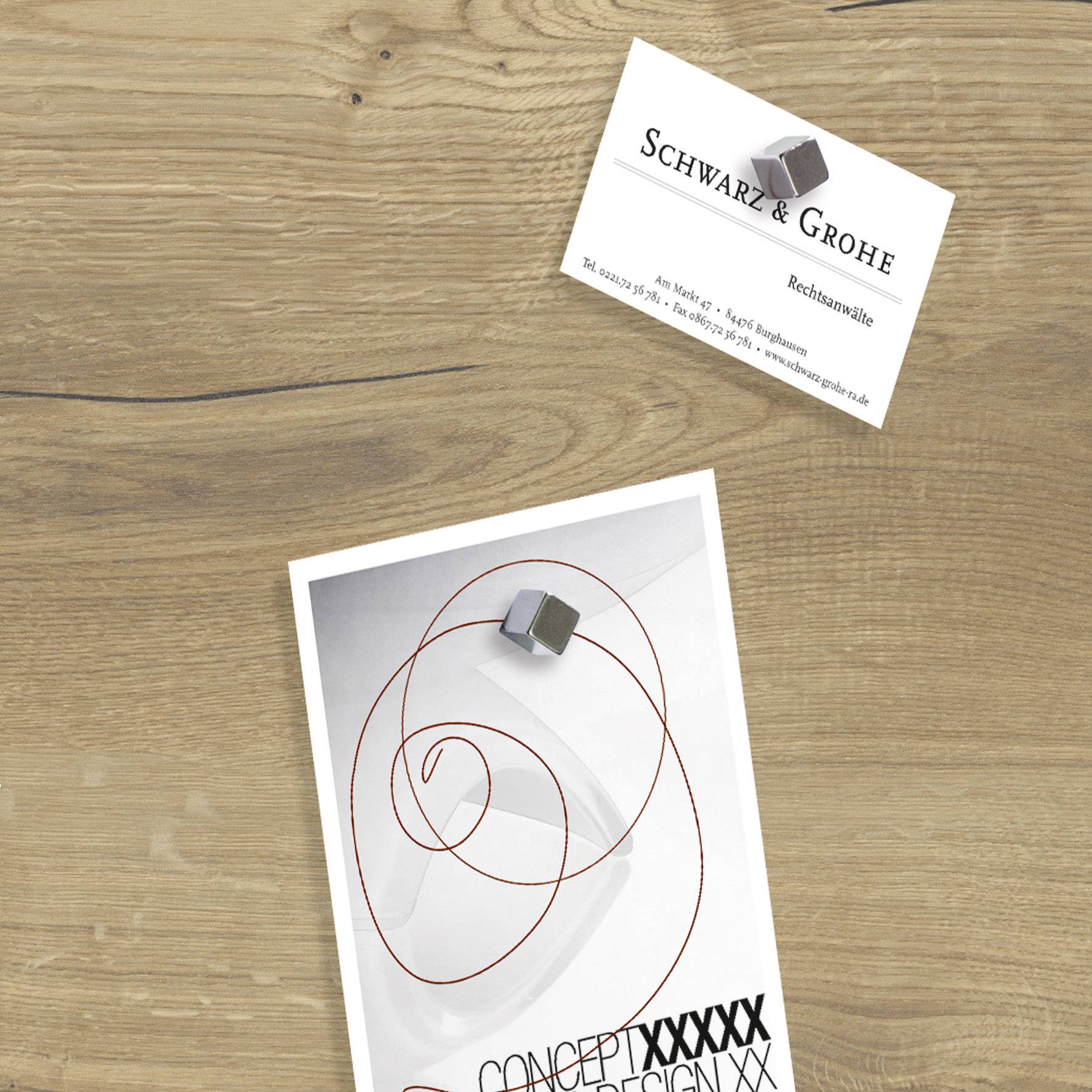 Sigel Glas-Magnettafel Artverum Natural Wood Holz (B x H) 48 cm x 48 cm GL254