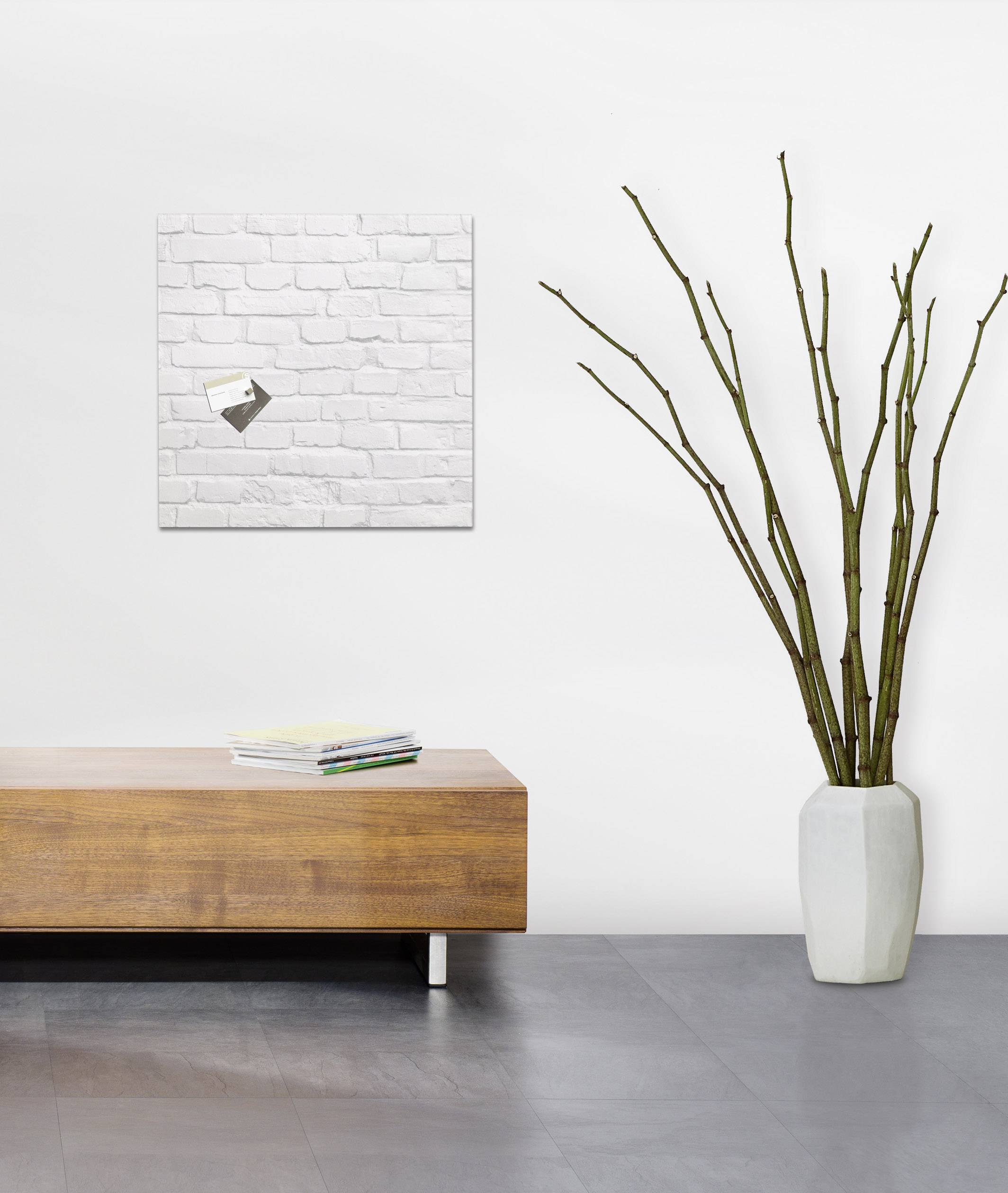 Glas-Magnetboard Avertum White-Klinker BxH 48x48cm