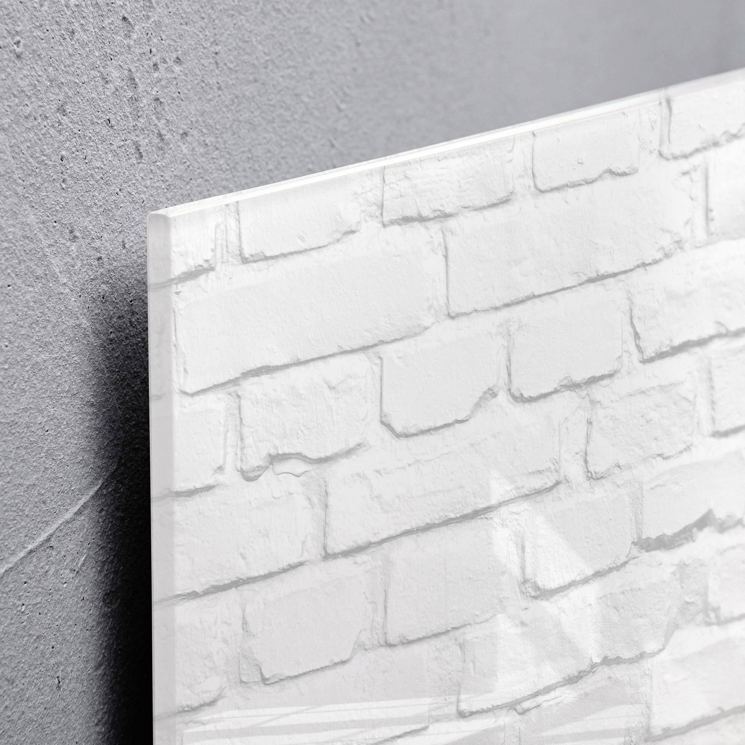Glas-Magnetboard Avertum White-Klinker BxH 48x48cm