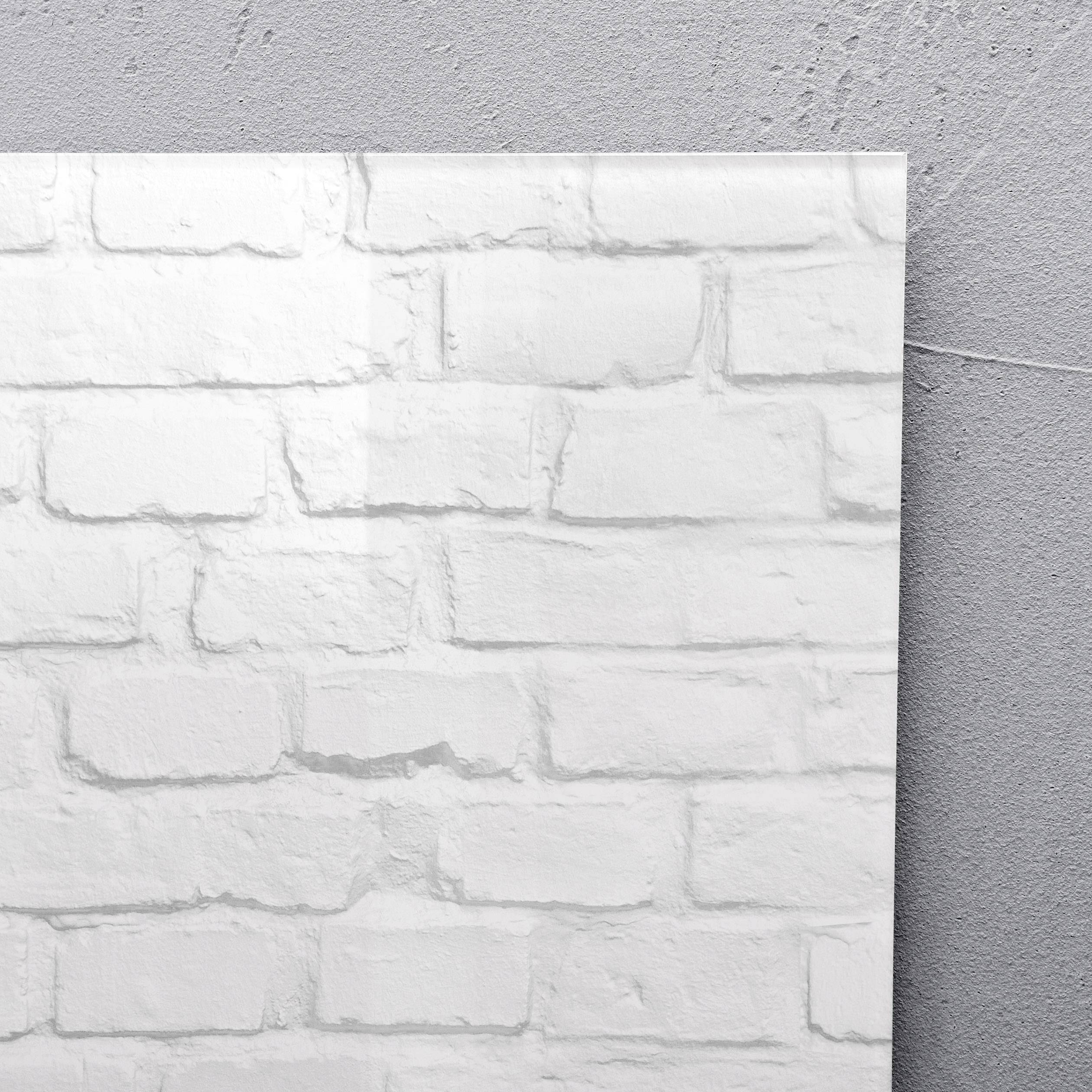Glas-Magnetboard Avertum White-Klinker BxH 48x48cm