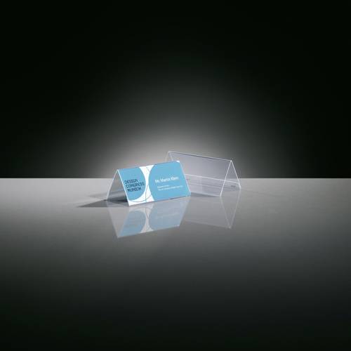 TA138 Tischaufsteller Dachform Verwendung für Papierformat: 95 x 42 mm Glasklar 10 St./Pack.