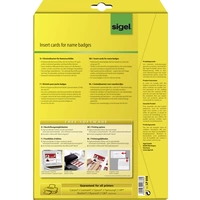 Sigel LP898 Einsteckschild Namensschild 54 mm x 90 mm Weiß Sigel LP898 Einsteckschild Namensschild 54 mm x 90 mm Weiß