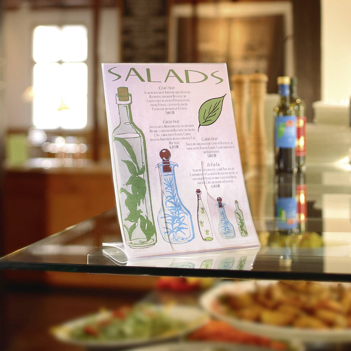 Sigel TA160 Tischaufsteller L-Form Verwendung für Papierformat: DIN A4 Glasklar 2 St./Pack. 2 St.