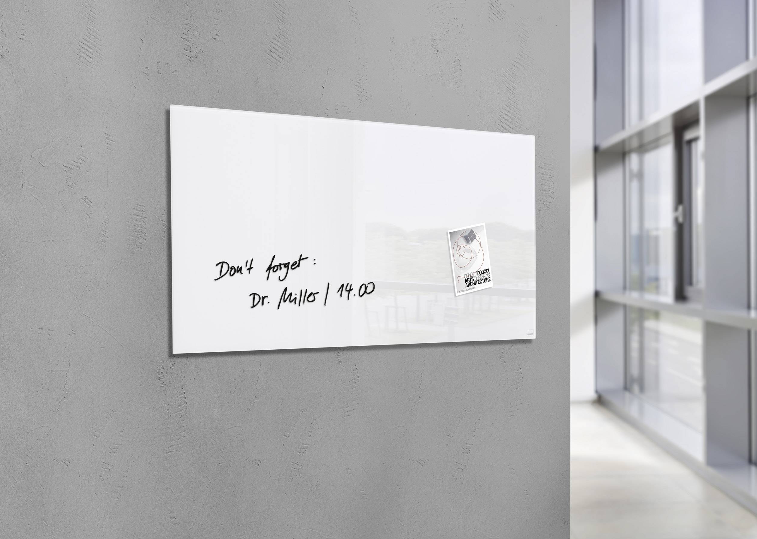 SIGEL Magnetboard Artverum GL146 910x460x15mm Glas Super-Weiß