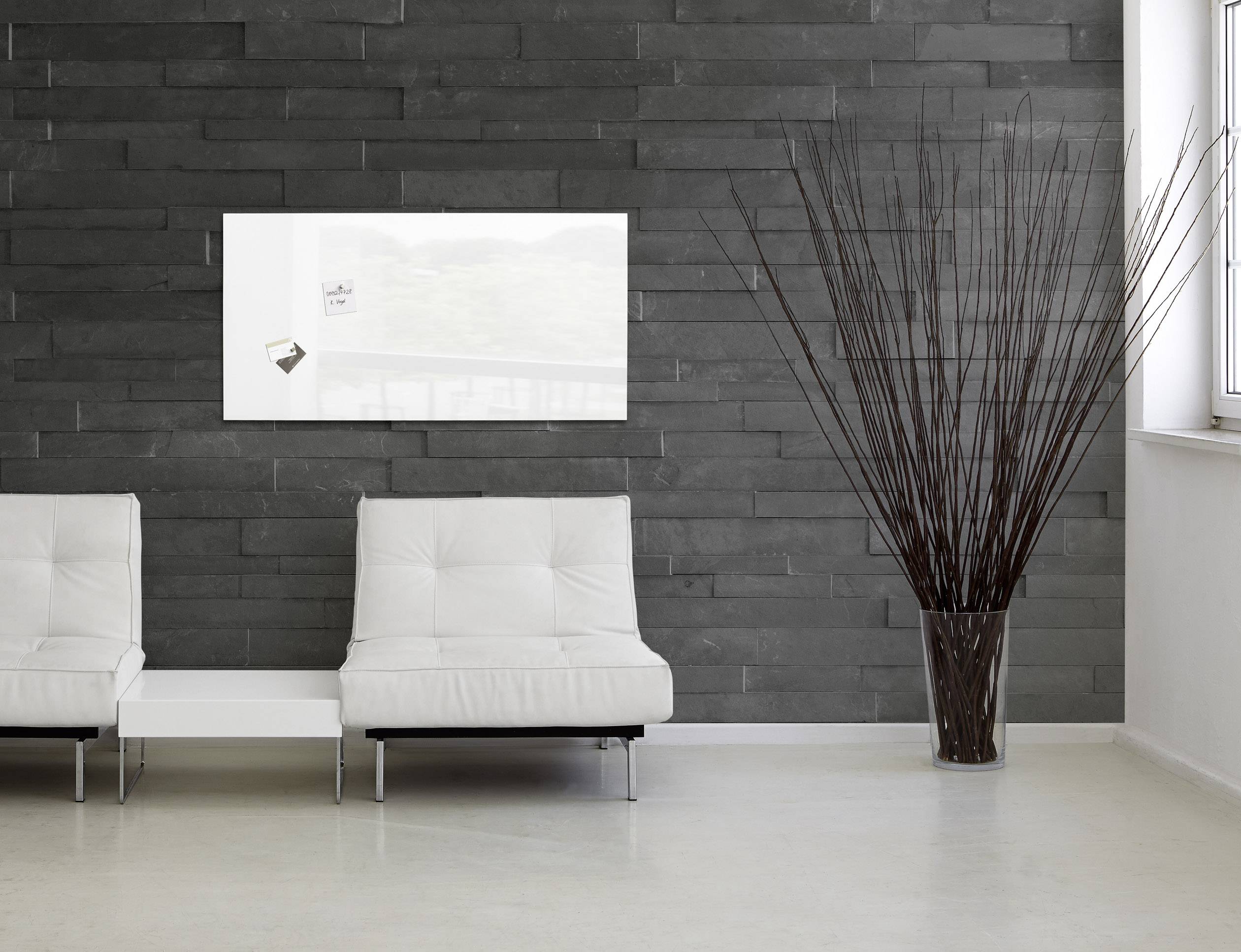 SIGEL Magnetboard Artverum GL146 910x460x15mm Glas Super-Weiß