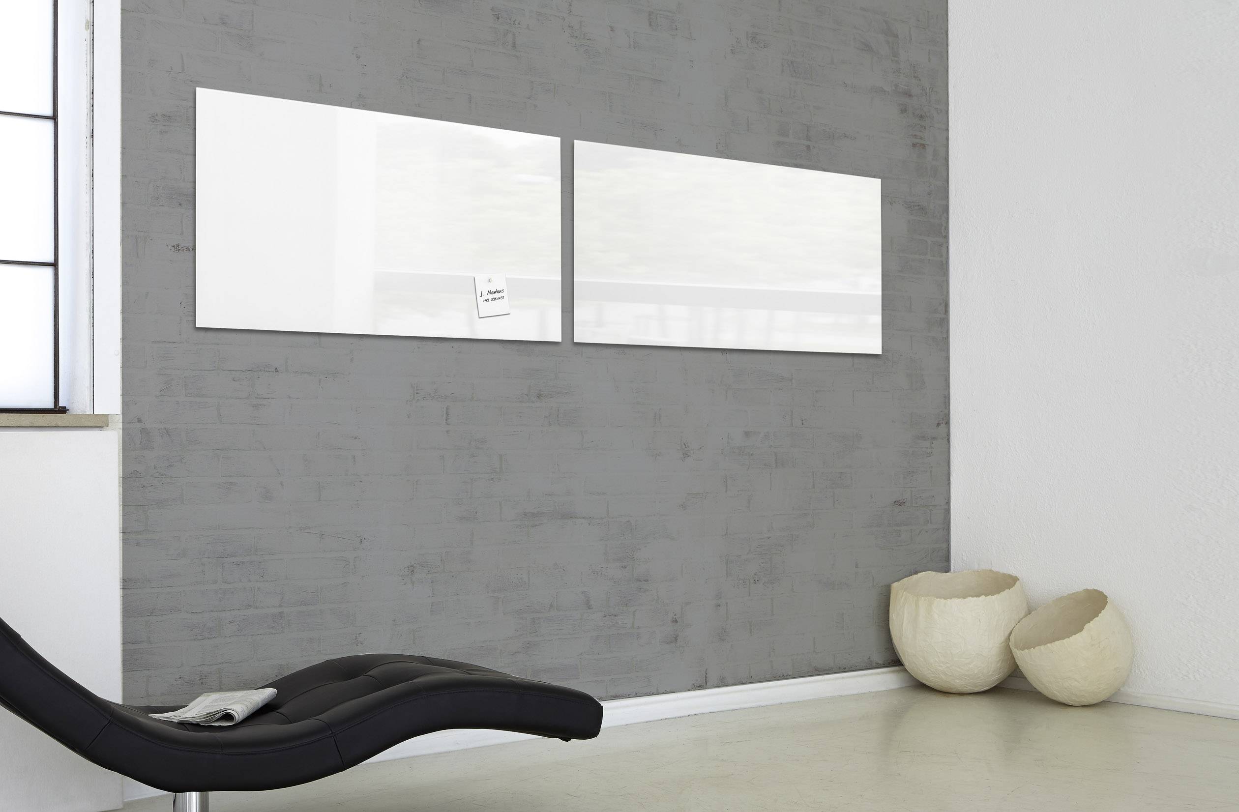 SIGEL Magnetboard Artverum GL146 910x460x15mm Glas Super-Weiß