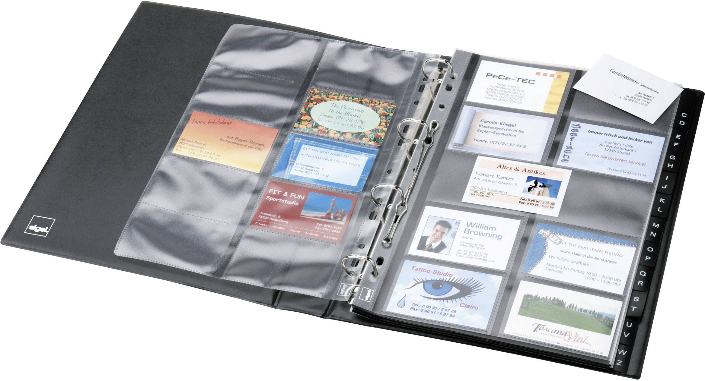 Sigel Visitenkartenhülle Visitenkartenmappe VZ351 DIN A4 max. Anzahl der Karten:200 Karten 10St.