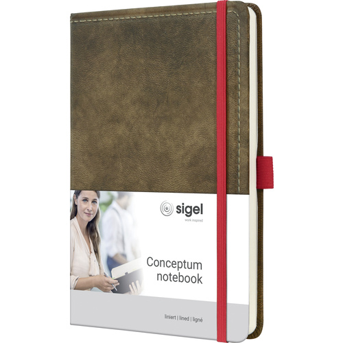 Sigel CONCEPTUM® CO607 Notizbuch kariert Braun Anzahl der Blätter: 97 DIN A5