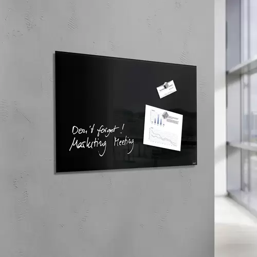 Sigel Glas-Magnettafel Artverum Schwarz (B x H) 100cm x 65cm GL140 Sigel Glas-Magnettafel Artverum Schwarz (B x H) 100cm x 65cm GL140