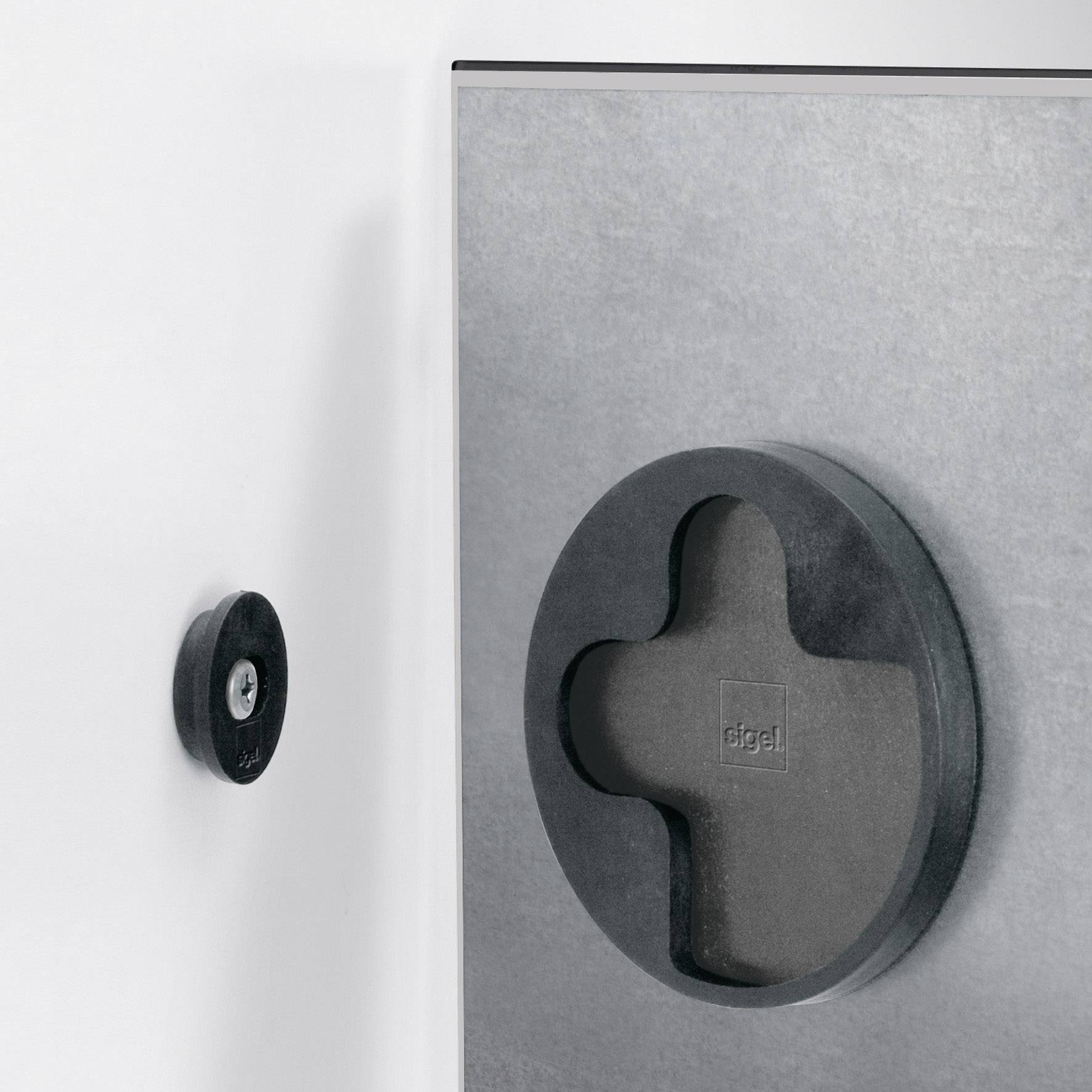 Sigel Glas-Magnettafel Artverum Schiefer Stone Schiefer (B x H) 48 cm x 48 cm GL169