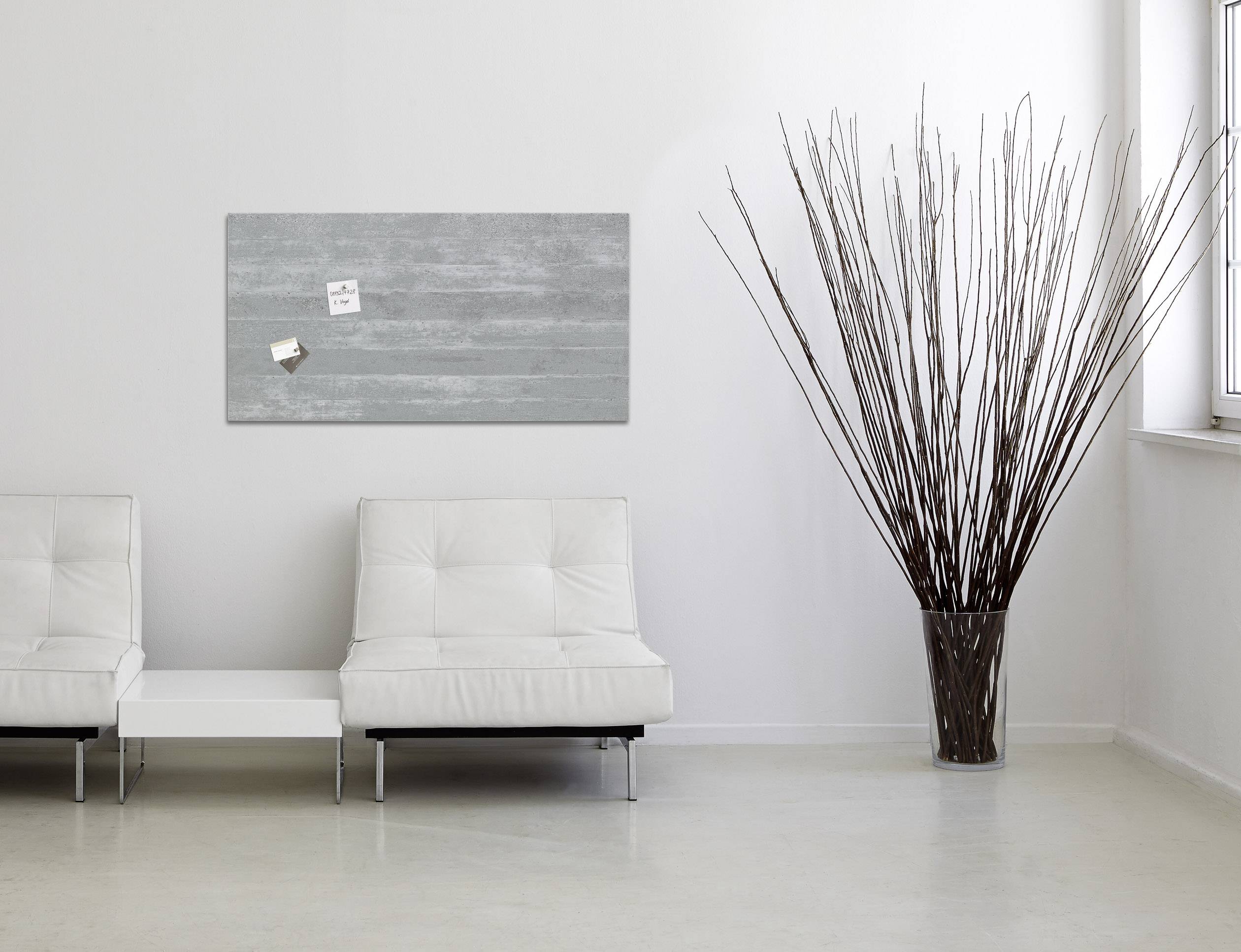 Sigel Glas-Magnetboard artverum® Beton-Optik (B x H x T) 910 x 460 x 15 mm GL148