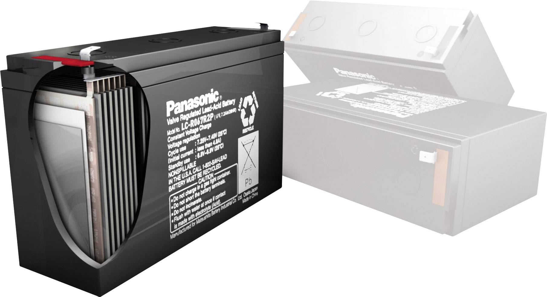 Panasonic Longlife LC-P127R2P1 Bleiakku 12 V 7.2 Ah Blei-Vlies (AGM) (B x H x T) 151 x 94 x 65 mm Flachstecker 6.35 mm Wartungsfrei, Geringe