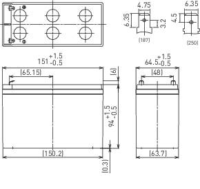 Panasonic 12 V 7,2 Ah LC-R127R2PG1 Bleiakku 12 V 7.2 Ah Blei-Vlies (AGM) (B x H x T) 151 x 94 x 65 mm Flachstecker 6.35 mm VDS-Zertifizierung