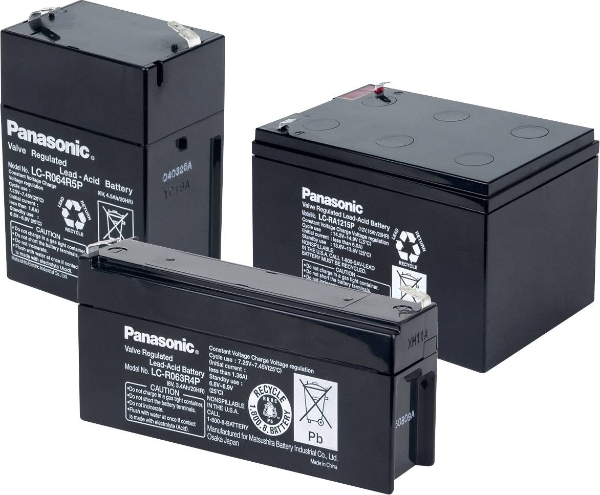 Panasonic Longlife LC-P127R2P1 Bleiakku 12 V 7.2 Ah Blei-Vlies (AGM) (B x H x T) 151 x 94 x 65 mm Flachstecker 6.35 mm Wartungsfrei, Geringe