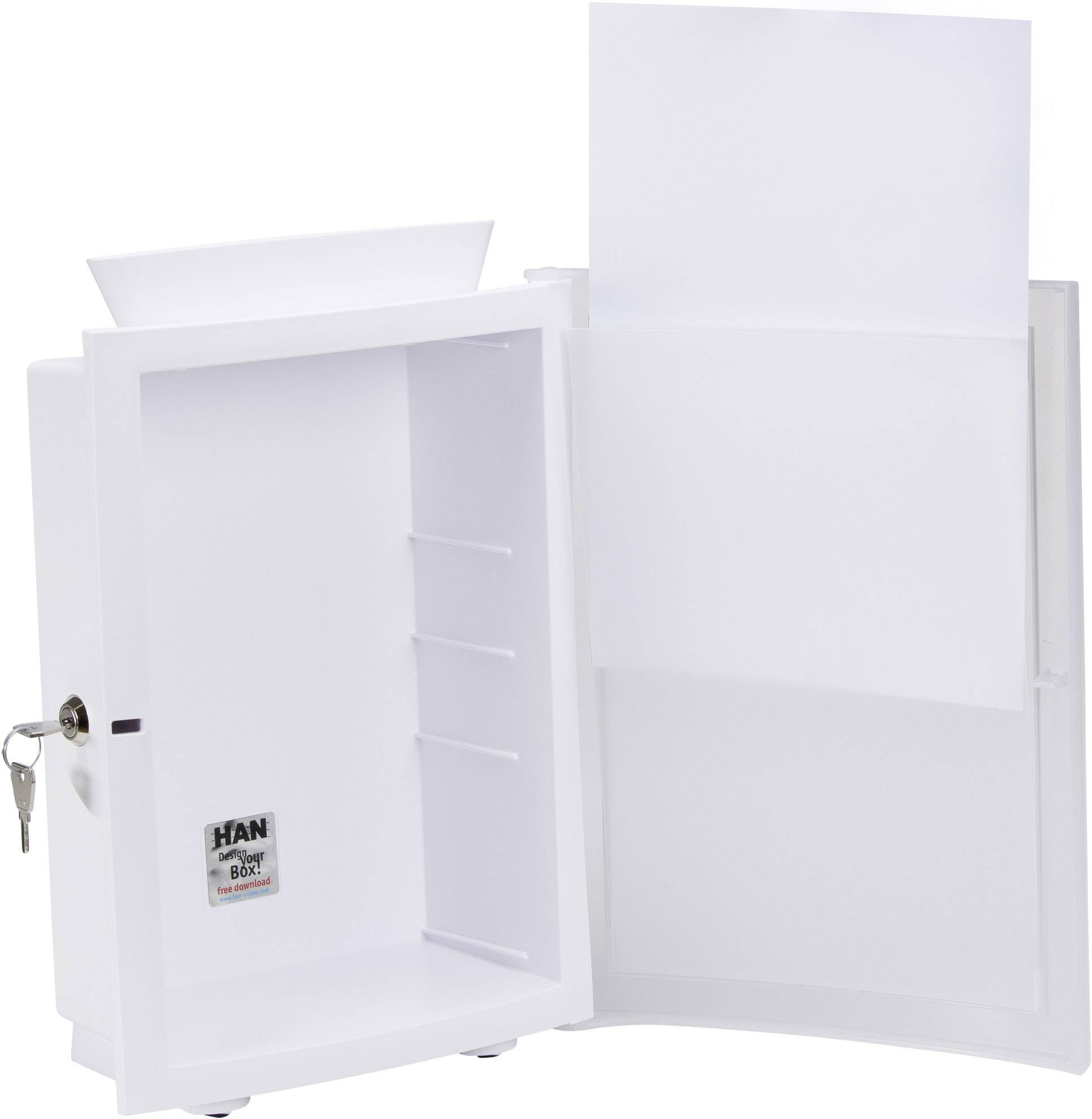 HAN Aktionsbox mit Einwurf 4102 IMAGE'IN Weiß (B x H x T) 260 x 375 x 128mm 1St.