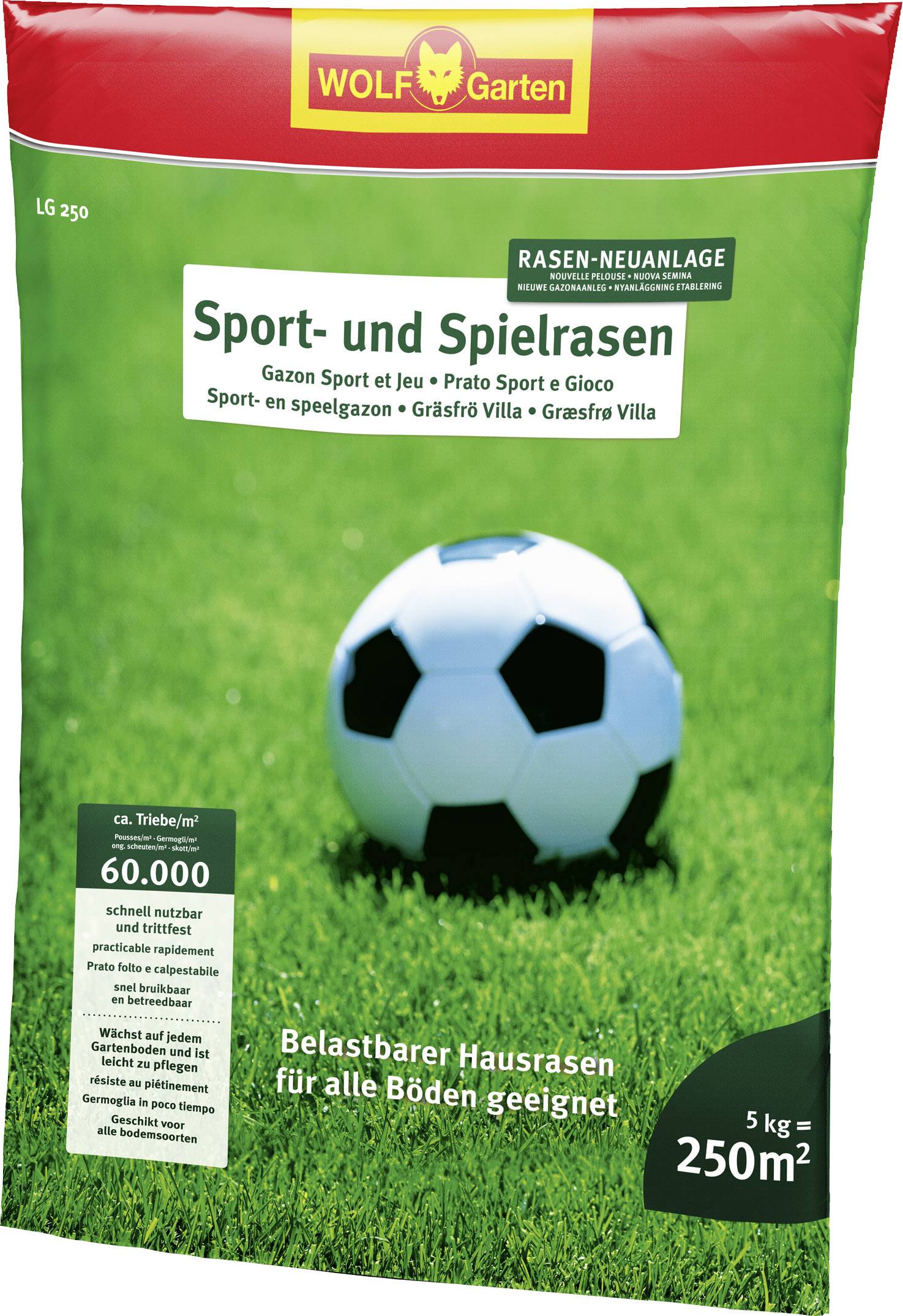 WOLF-Garten 3825030 Sport- und Spielrasen LG 250 1St.
