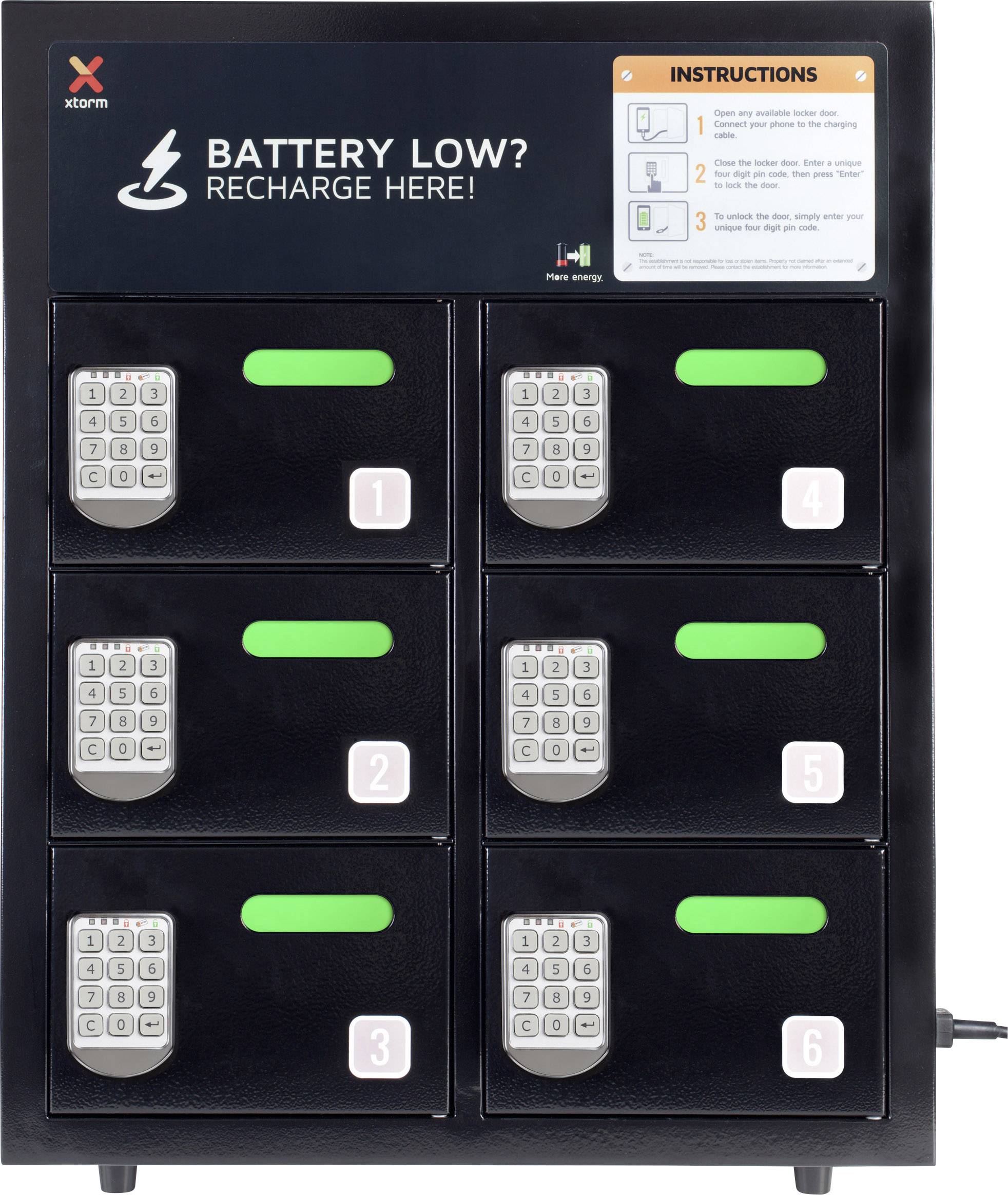 Xtorm by A-Solar Charging Locker 6 BU104 USB-Ladestation Steckdose Ausgangsstrom (max.) 6000 mA 12 x Micro-USB, Apple Lightning-Stecker