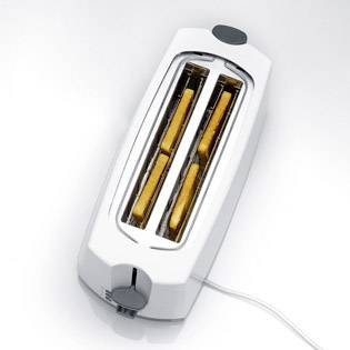 Severin AT 2234 Doppel-Langschlitztoaster mit Brötchenaufsatz Weiß, Grau