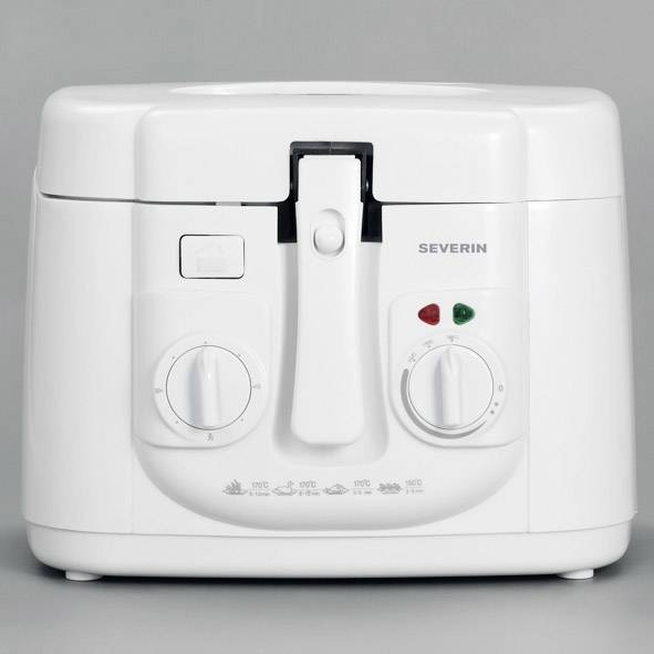 Severin FR 2433 Fritteuse 1800W mit manueller Temperatureinstellung Weiß