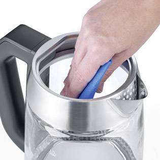 Severin WK 3477 Wasserkocher Glas, Edelstahl (gebürstet), Schwarz Fassungsvermögen: 1.7 l