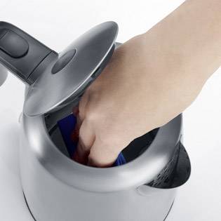 Severin WK 3497 Wasserkocher schnurlos Edelstahl (gebürstet), Schwarz