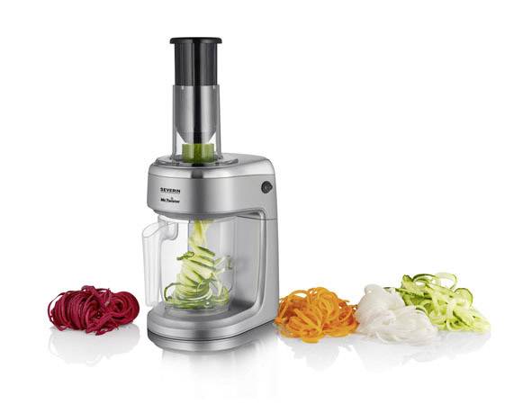 Severin KM 3922 Spiralschneider 80 W Grau (metallic), Chrom, Schwarz