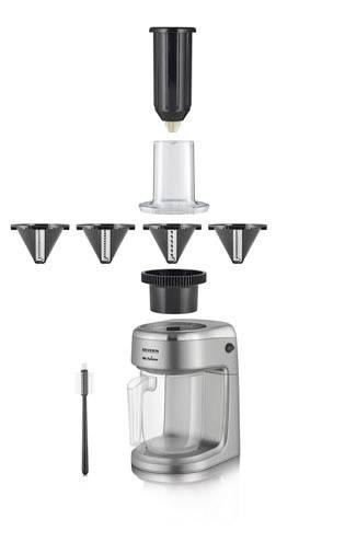 Severin KM 3922 Spiralschneider 80 W Grau (metallic), Chrom, Schwarz