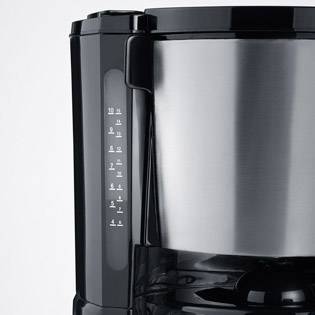 Severin KA 4192 Kaffeemaschine Edelstahl (gebürstet), Schwarz Fassungsvermögen Tassen=10 Timerfunktion
