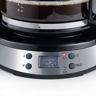 Severin KA 4192 Kaffeemaschine Edelstahl (gebürstet), Schwarz Fassungsvermögen Tassen=10 Timerfunktion