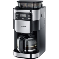 Severin KA 4810 Kaffeemaschine Edelstahl (gebürstet), Schwarz Fassungsvermögen Tassen=10 mit Mahlwerk, Timerfunktion Severin KA 4810 Kaffeemaschine Edelstahl (gebürstet), Schwarz Fassungsvermögen Tassen=10 mit Mahlwerk, Timerfunktion