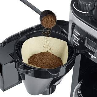 Severin KA 4810 Kaffeemaschine Edelstahl (gebürstet), Schwarz Fassungsvermögen Tassen=10 mit Mahlwerk, Timerfunktion