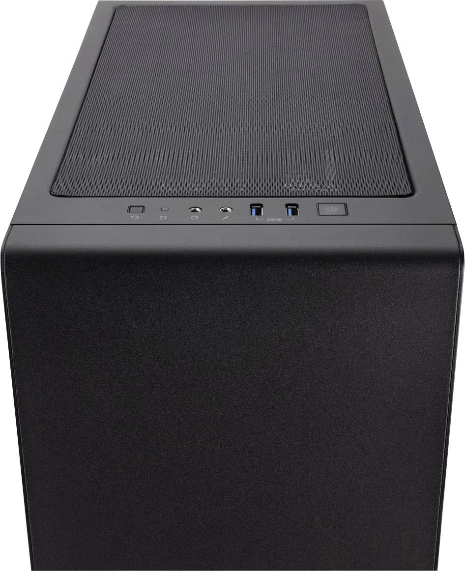 Corsair Midi-Tower PC-Gehäuse Carbide Clear 400C Schwarz 2 vorinstallierte Lüfter, Seitenfenster, Staubfilter, Werkzeugfreie