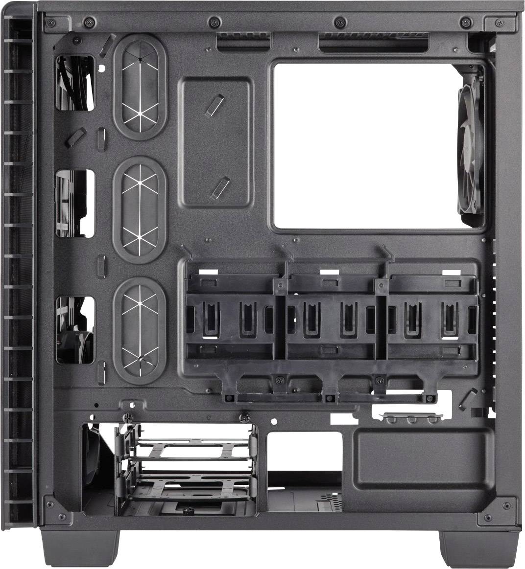 Corsair Midi-Tower PC-Gehäuse Carbide Clear 400C Schwarz 2 vorinstallierte Lüfter, Seitenfenster, Staubfilter, Werkzeugfreie