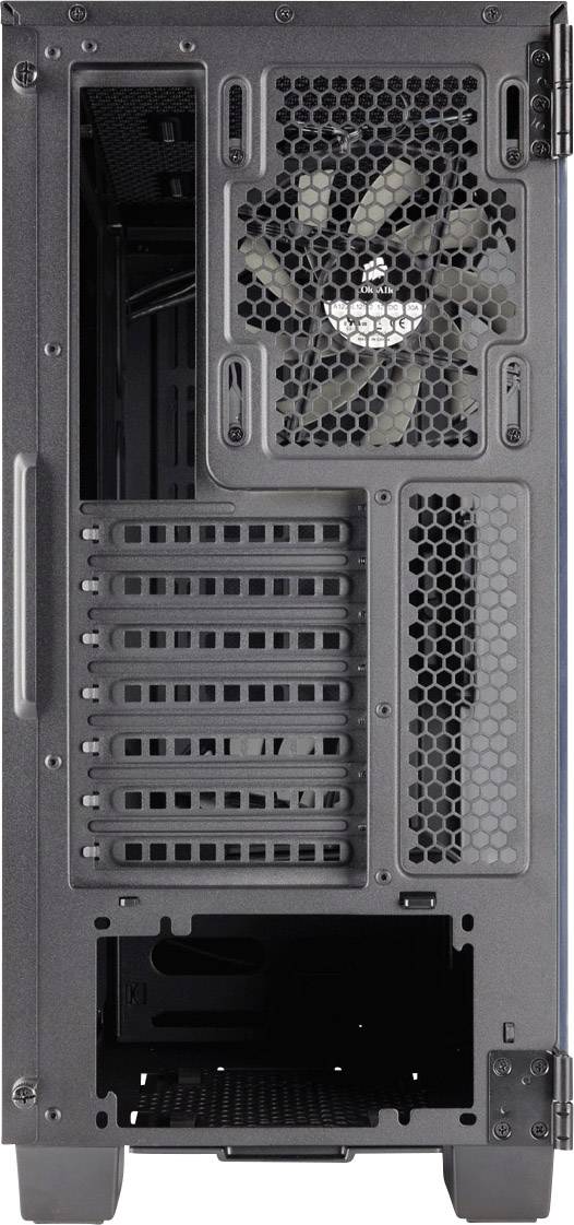 Corsair Midi-Tower PC-Gehäuse Carbide Clear 400C Schwarz 2 vorinstallierte Lüfter, Seitenfenster, Staubfilter, Werkzeugfreie